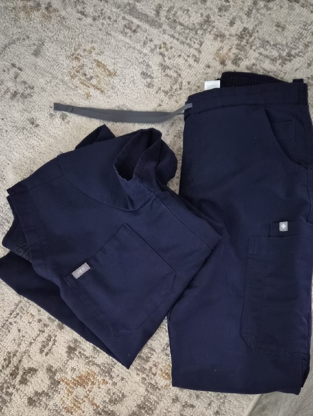 Navy Blue Figs Medical Scrub Set